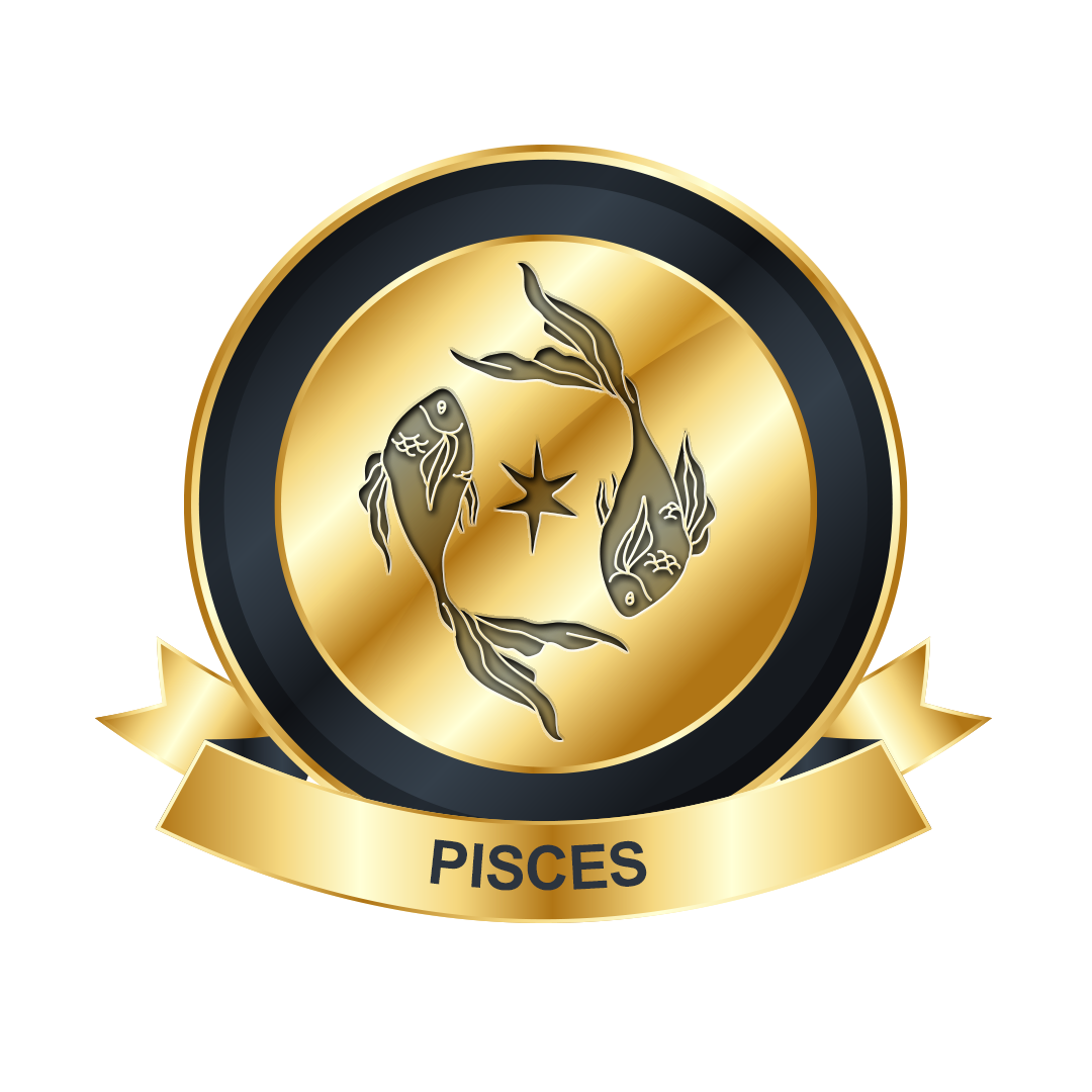 Pisces gold png, Pisces gold symbol png, Pisces gold PNG image, zodiac Pisces transparent png images download